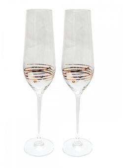 Sklenice Gold flute 230 ml, 2 ks