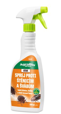 AgroBio Atak- Sprej proti štěnicím a švábům 400ml/R