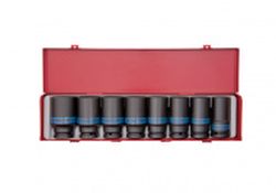 Sada rázových nástrčných prodloužených hlavic King Tony 3/4 CrMo 6 hran 26 - 38 mm 6410MP