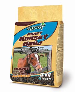 Pravý koňský hnůj 3 kg