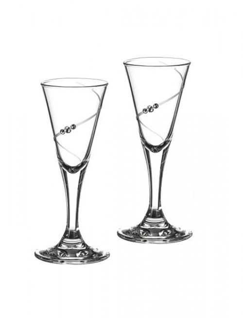 Swarovski Diamante sklenice na likéry Silhouette City s krystaly 6 x 30 ml