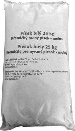 Písek bílý - křemičitý praný 25 kg