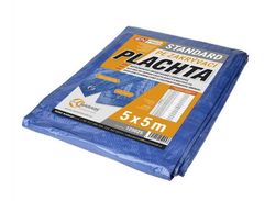 Plachta zakrývací standard 5 x 5 m modro - stříbrná