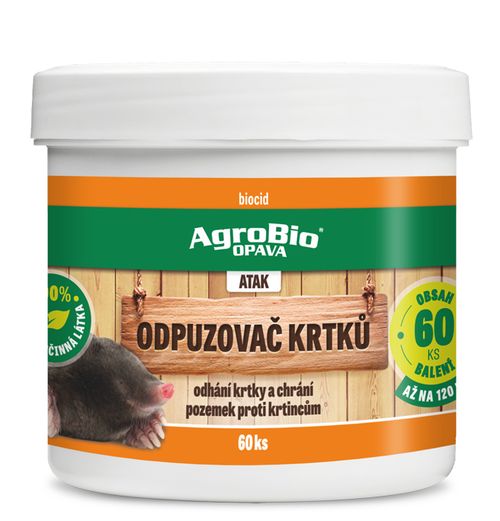 AgroBio ATAK Odpuzovač krtků 60ks