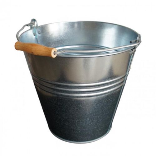 Vědro pozinkované s dřevěnou ručkou 12 l