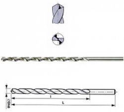 Vrták 9,00 mm 250/160 mm HSS válcový zvlášť dlouhý