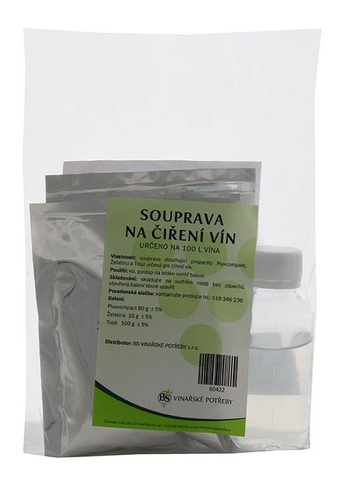Souprava na čiření 100 l vína