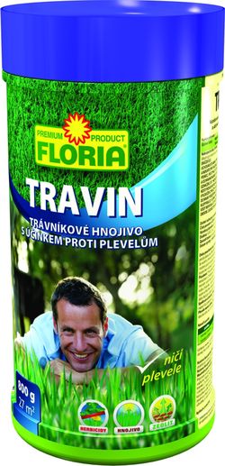 TRAVIN Trávníkové hnojivo s účinkem proti plevelům - 800 g