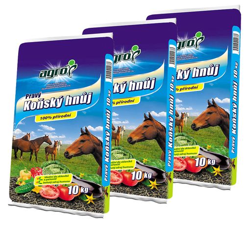 AGRO CS Koňský hnůj 3 x 10 kg