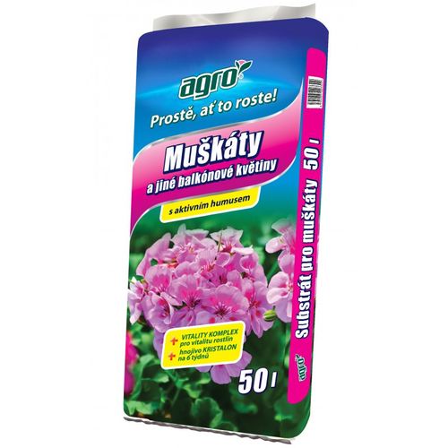 AGRO CS AGRO substrát pro muškáty 50 l