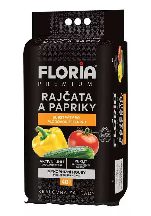 FLORIA PREMIUM Substrát pro rajčata a papriky "Otoč a sázej" 40 l