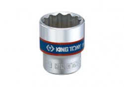 Hlavice nástrčná King Tony 3/8 CrV 12 hran, 22mm 333022M