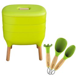 Plastia Set ZELENÝ - Vermikompostér + Pěstební set 50,5 cm 38 cm