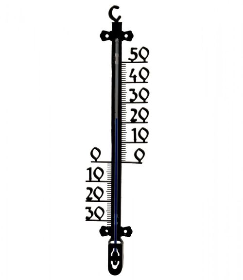 Venkovní teploměr 48 cm, černý