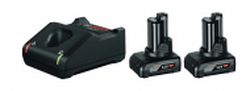 Set aku a nabíječe Bosch 2x GBA 12V 6,0 Ah a GAL 12V-40 1600A01B20