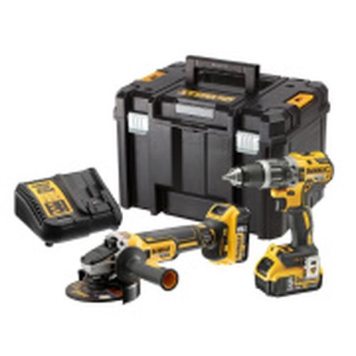 Sada aku vrtačky DeWALT DCD791 a úhlové brusky DCG405 DCK2020P2T